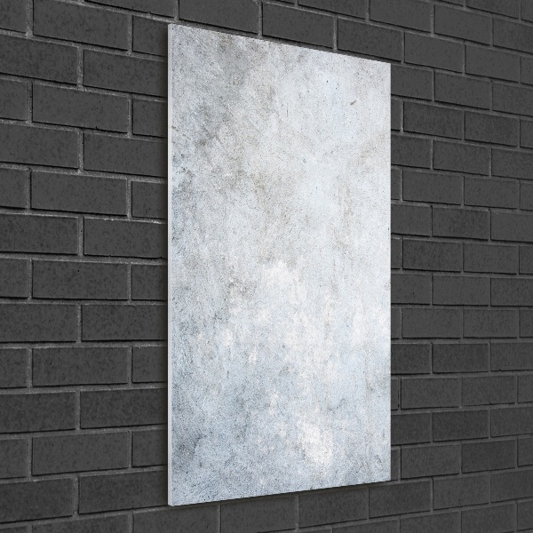 Printed glass wall art Concrete background