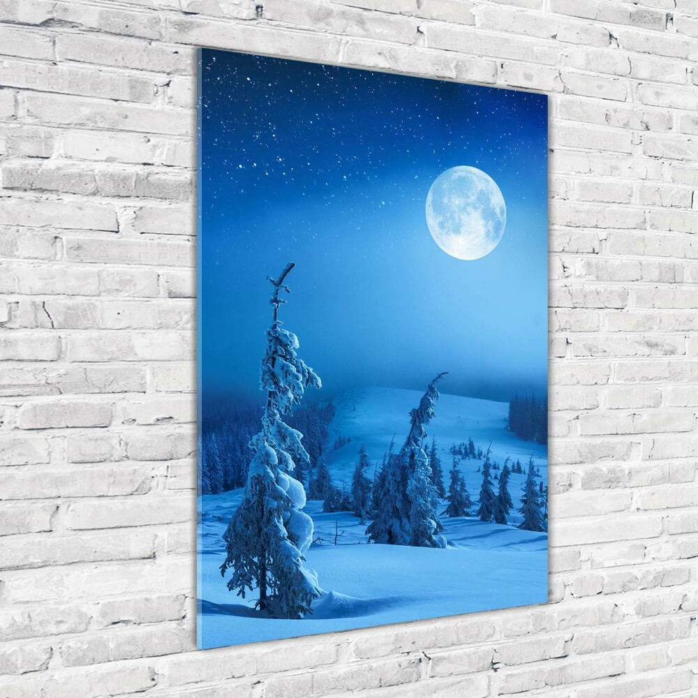 Wall art on glass Full moon