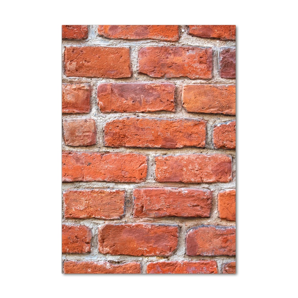 Printed glass wall art Brick wall