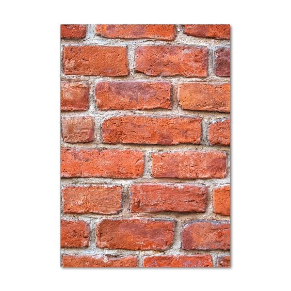 Printed glass wall art Brick wall