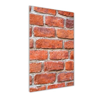 Printed glass wall art Brick wall