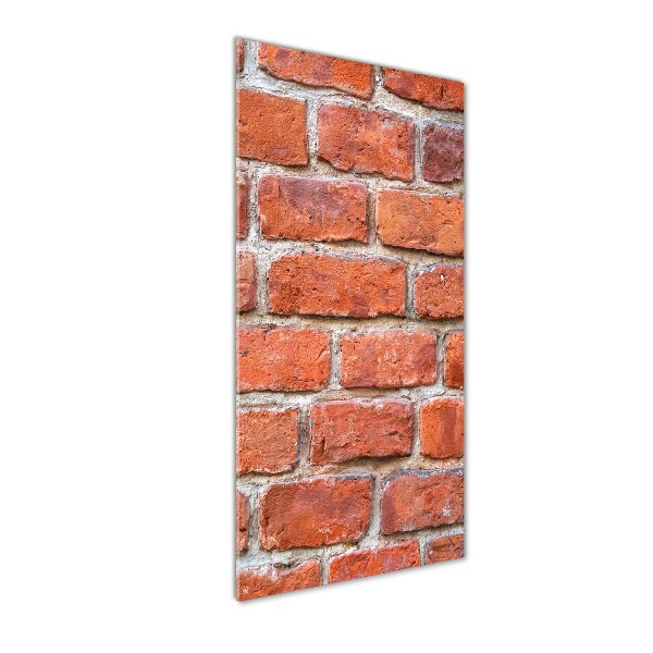 Printed glass wall art Brick wall