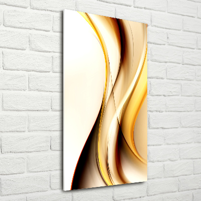 Wall art on glass Wave abstraction