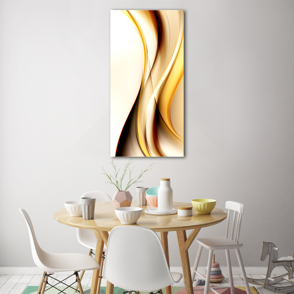 Wall art on glass Wave abstraction