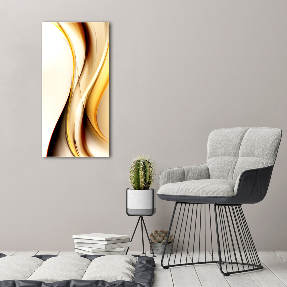 Wall art on glass Wave abstraction