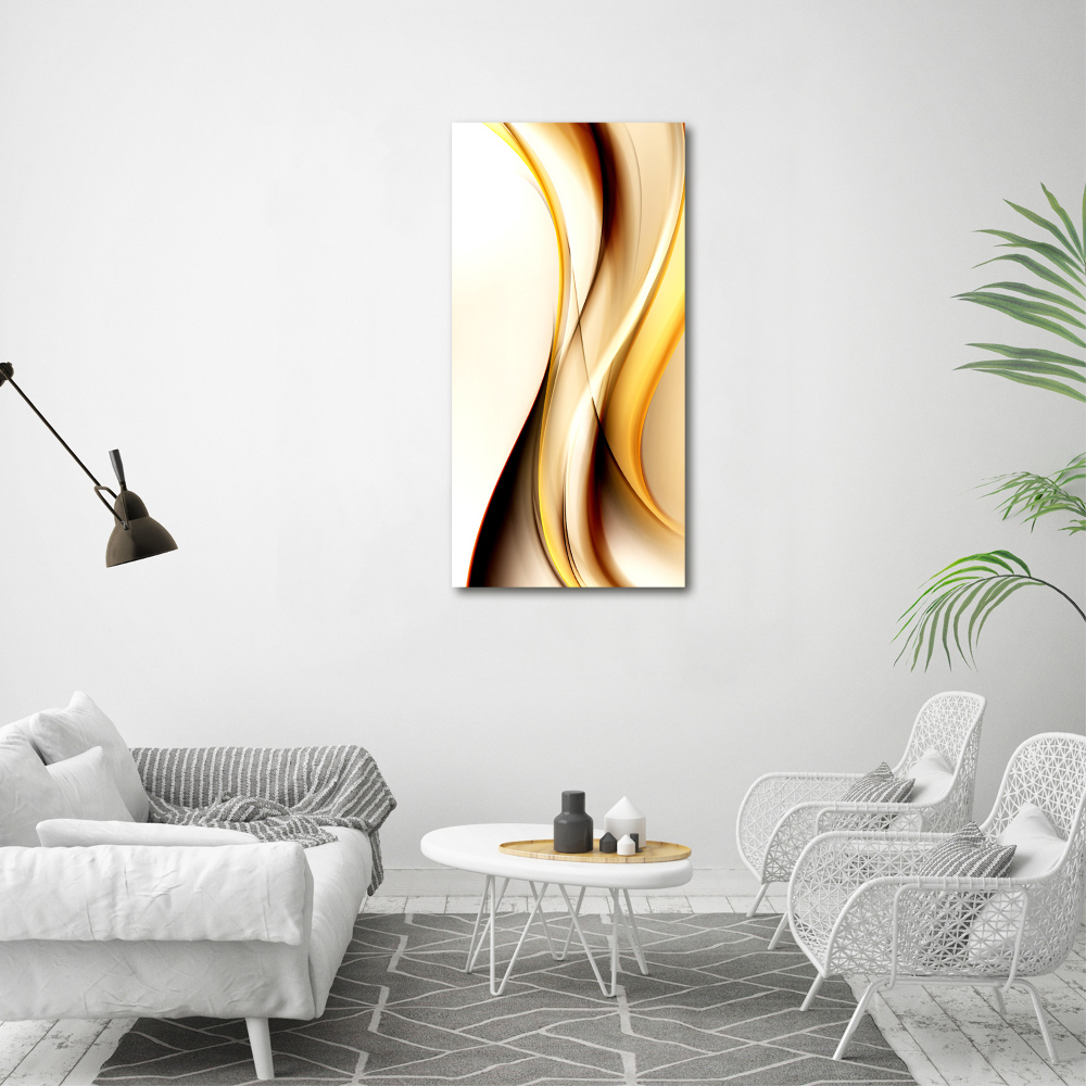 Wall art on glass Wave abstraction