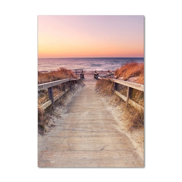 Wall art on glass Path to the beach