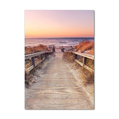 Wall art on glass Path to the beach