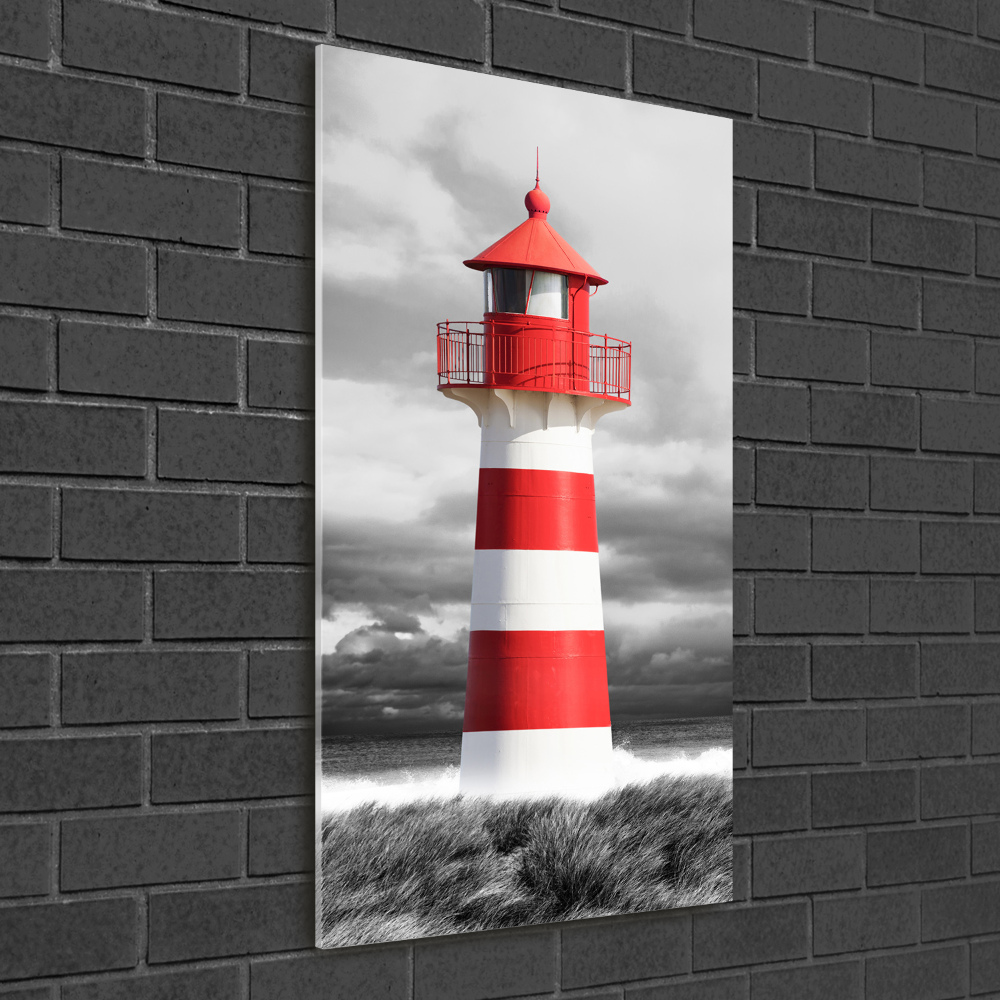 Glass wall art Lighthouse