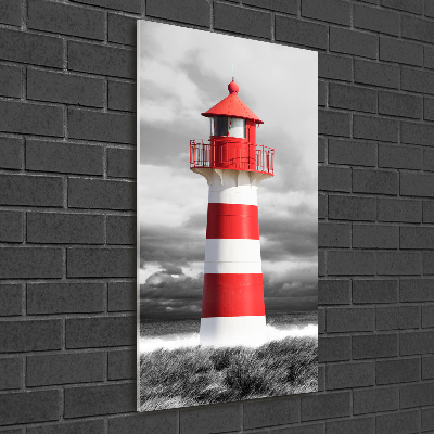 Glass wall art Lighthouse