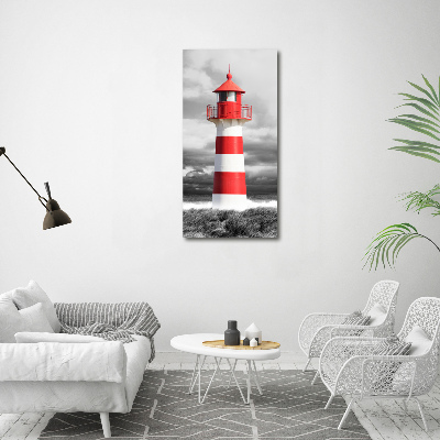 Glass wall art Lighthouse