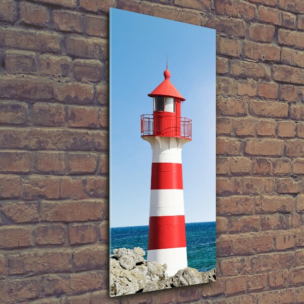 Glass wall art Lighthouse