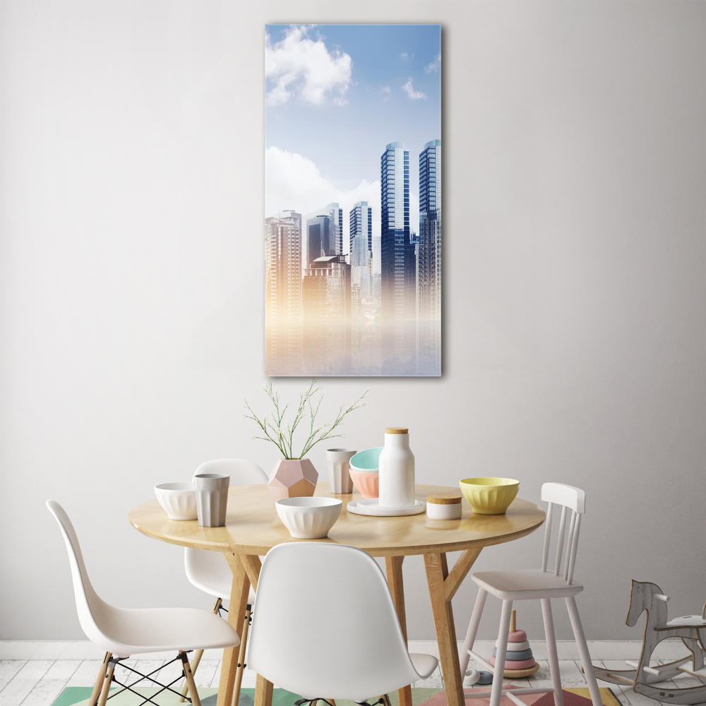 Glass wall art Skyscrapers