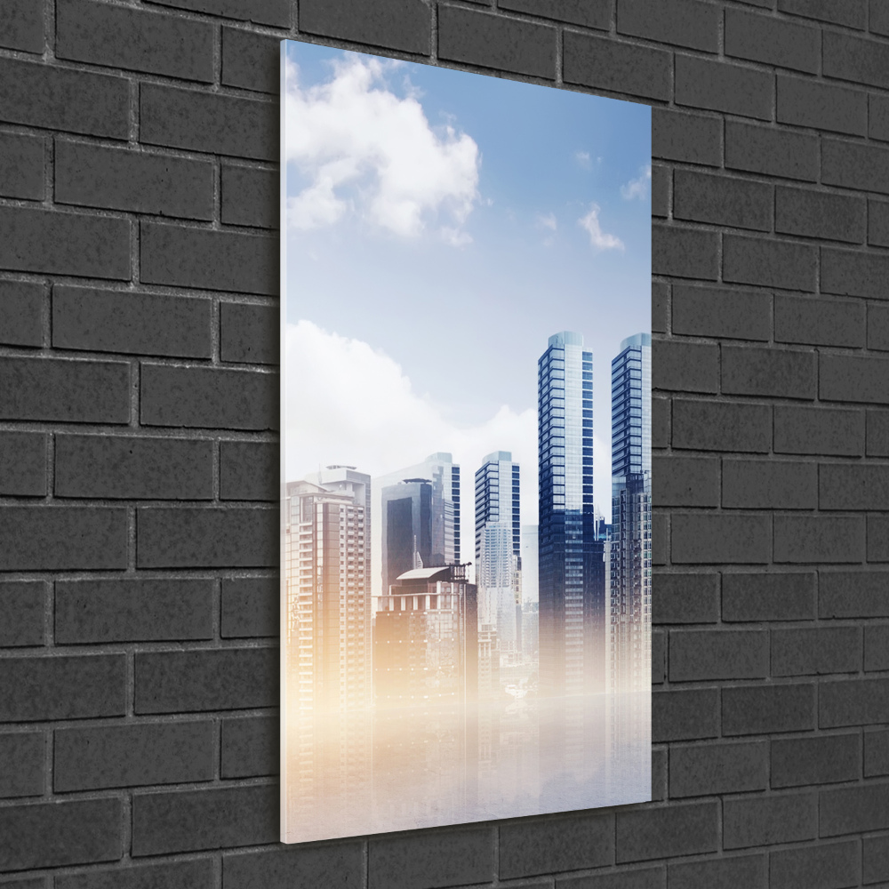 Glass wall art Skyscrapers