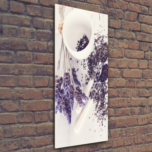 Wall art on glass Lavender infusion