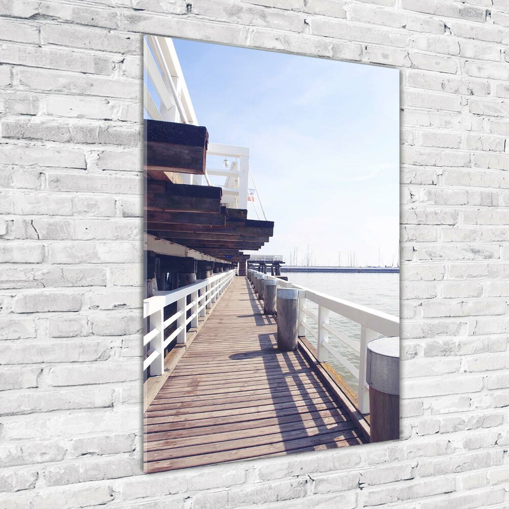 Glass picture wall art The Sopot molo