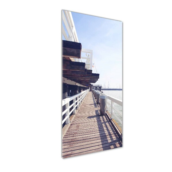 Glass picture wall art The Sopot molo