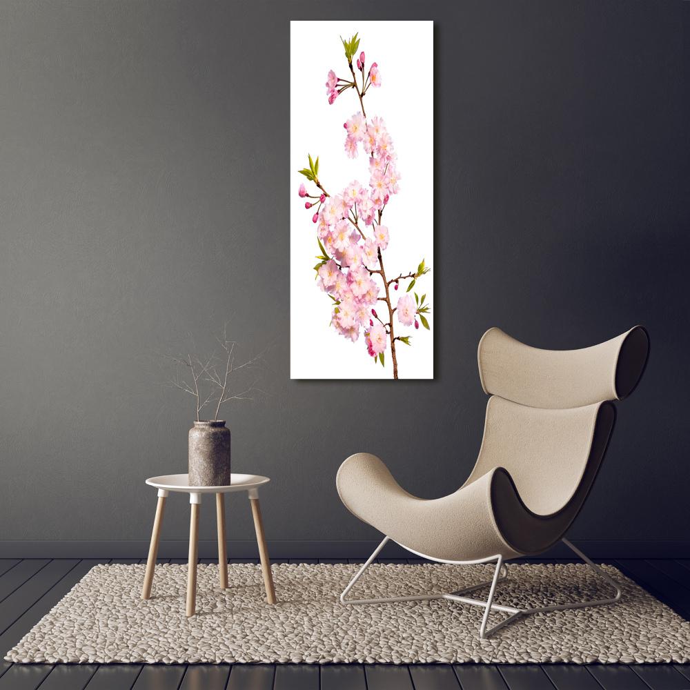 Print on a a glass Cherry blossoms