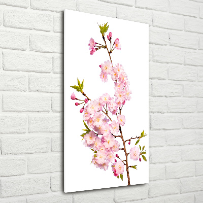 Print on a a glass Cherry blossoms