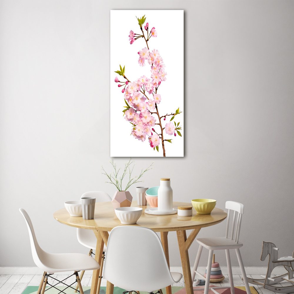 Print on a a glass Cherry blossoms