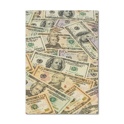 Glass wall art Dollars banknotes