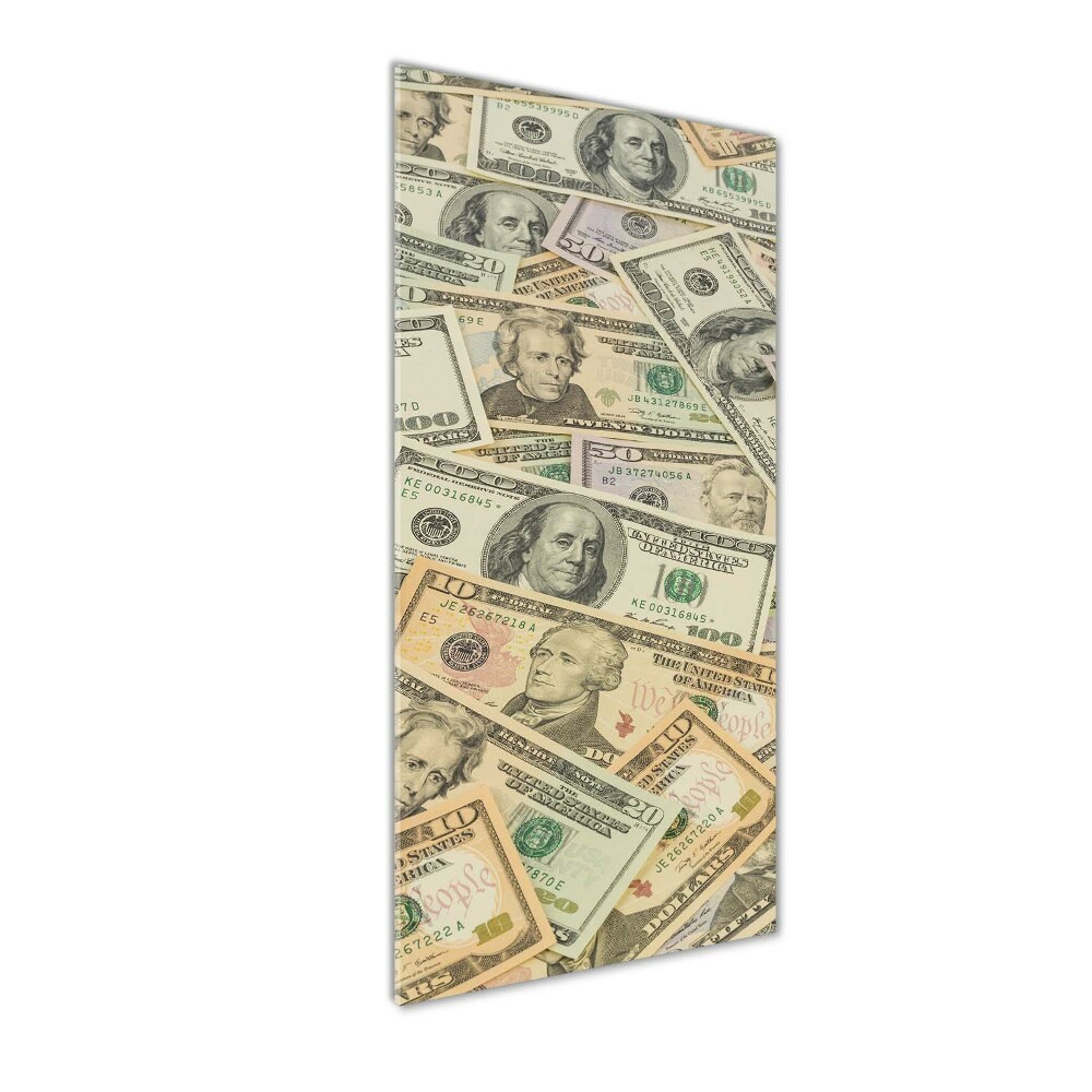 Glass wall art Dollars banknotes