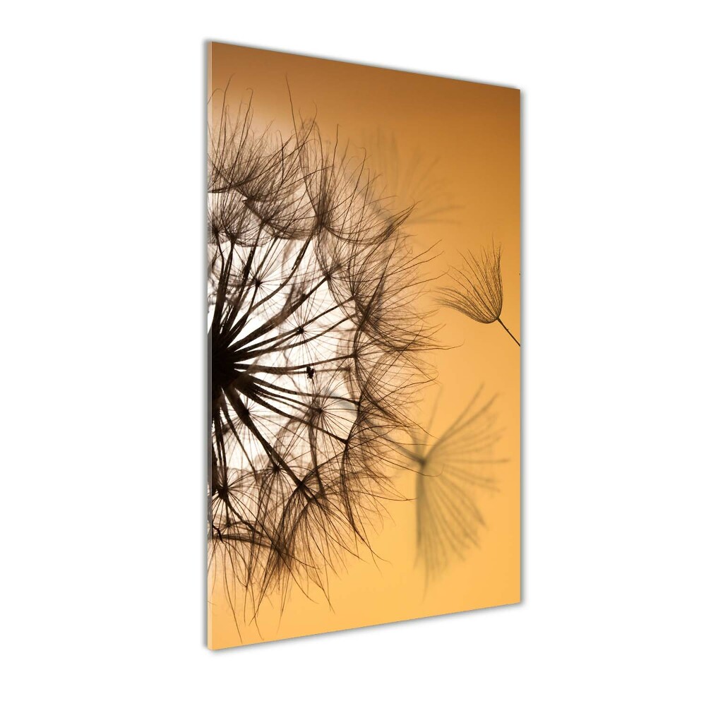 Glass art picture Dandelion