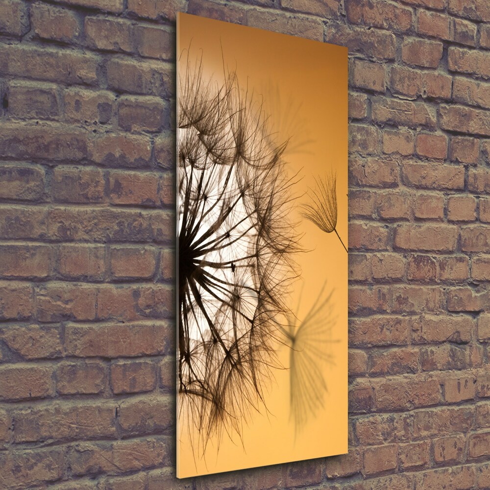 Glass art picture Dandelion