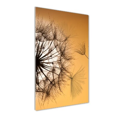 Glass art picture Dandelion