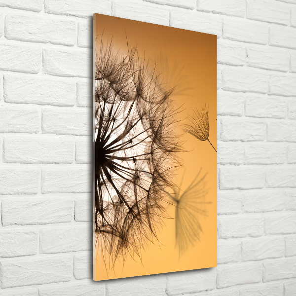 Glass art picture Dandelion