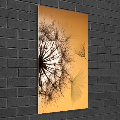 Glass art picture Dandelion