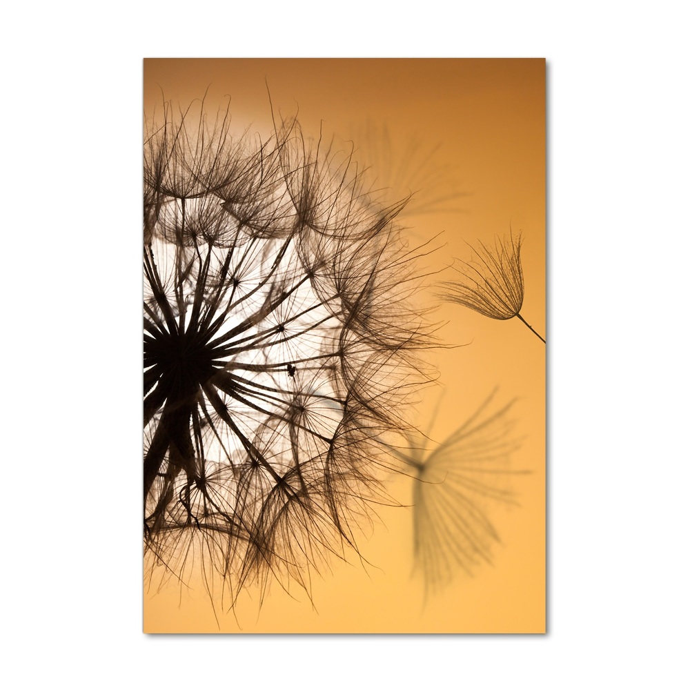 Glass art picture Dandelion