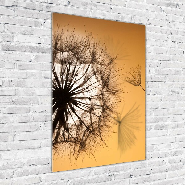 Glass art picture Dandelion