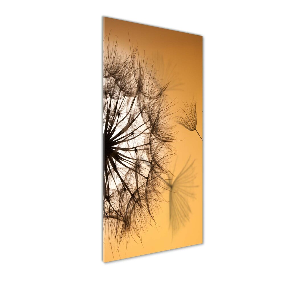 Glass art picture Dandelion