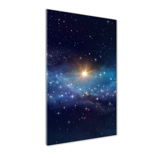 Glass picture wall art Starry sky