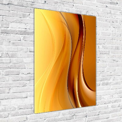 Wall art on glass Wave abstraction