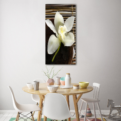 Wall art on glass Orchid