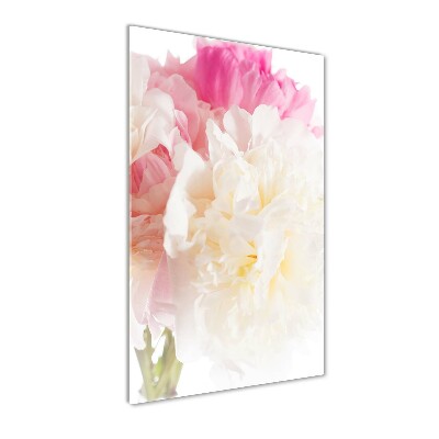 Wall art on glass Peony