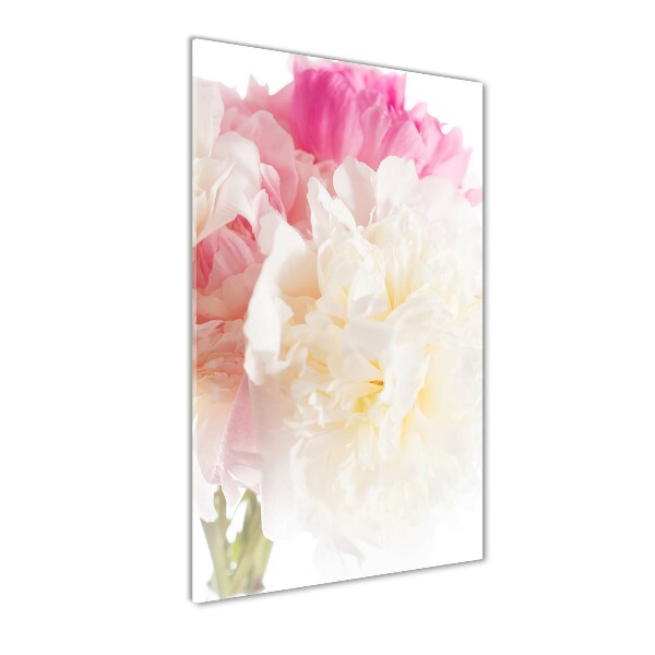 Wall art on glass Peony