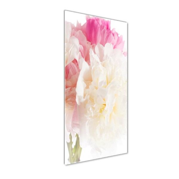 Wall art on glass Peony