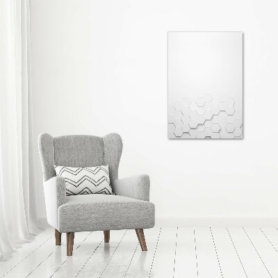 Wall art on glass Background hexagon