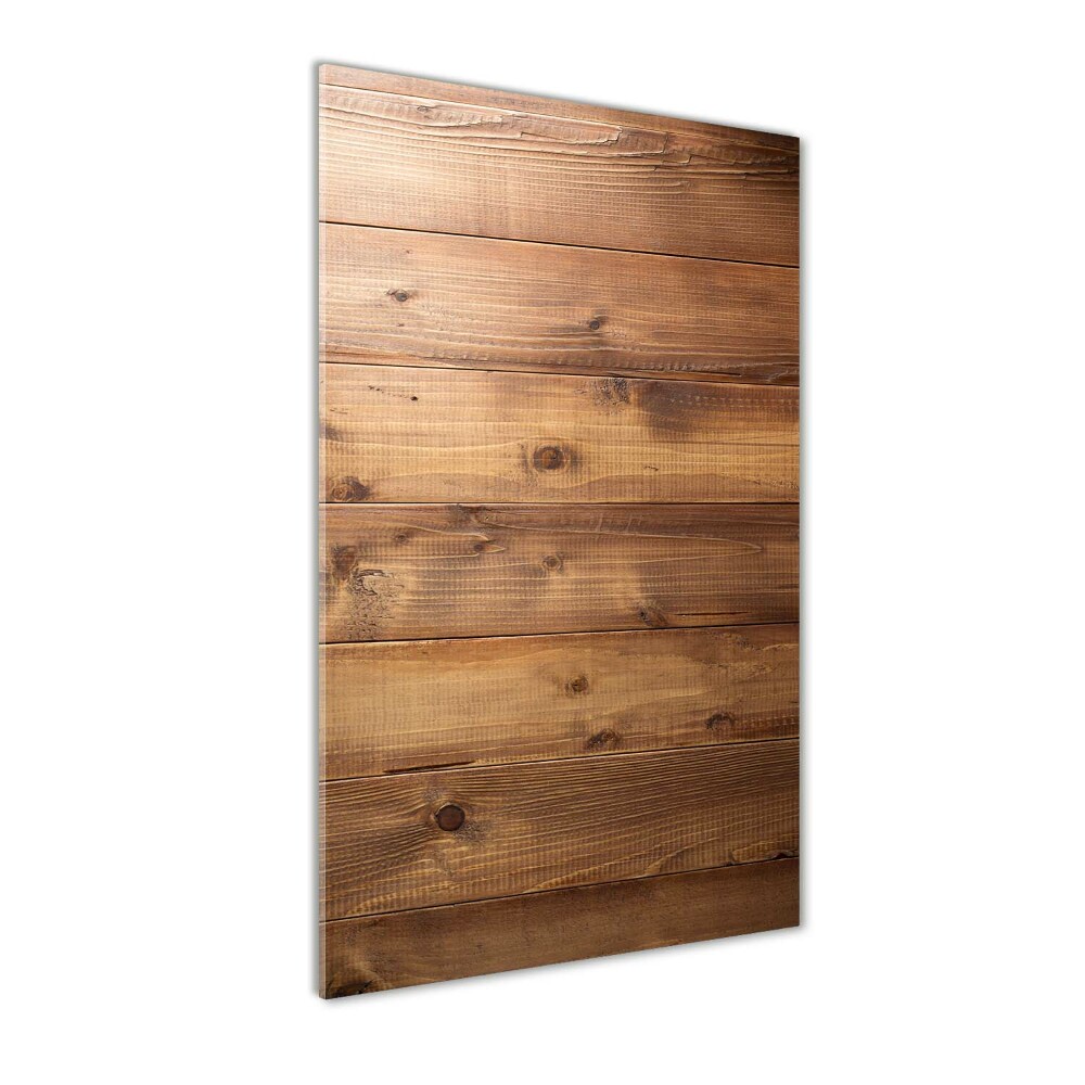 Glass picture wall art Wooden background