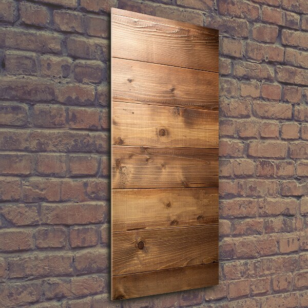 Glass picture wall art Wooden background