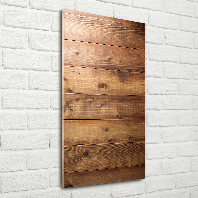 Glass picture wall art Wooden background