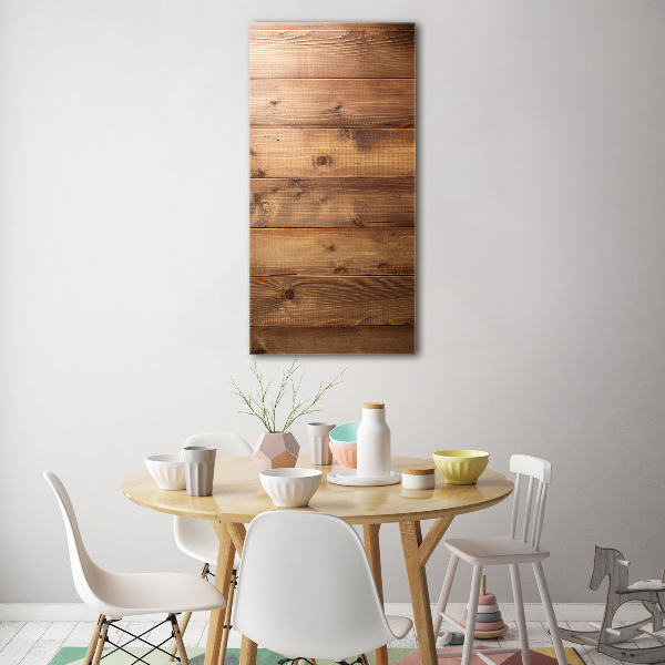 Glass picture wall art Wooden background