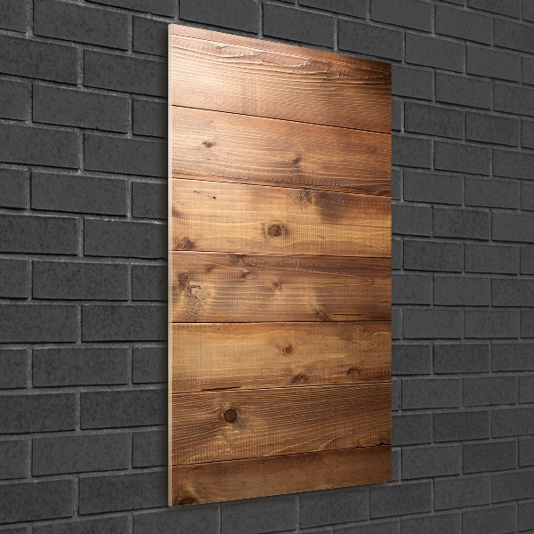 Glass picture wall art Wooden background