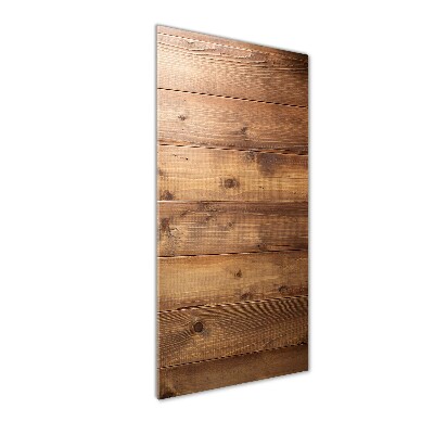 Glass picture wall art Wooden background