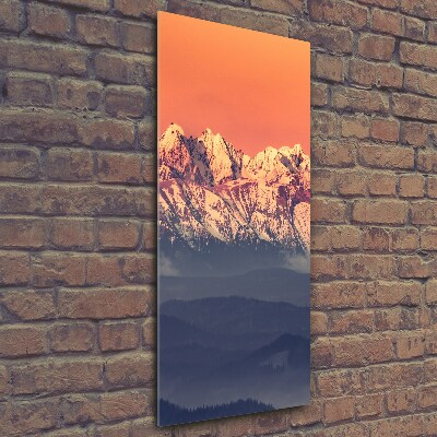 Glass wall art Panorama of the Tatra Mountains