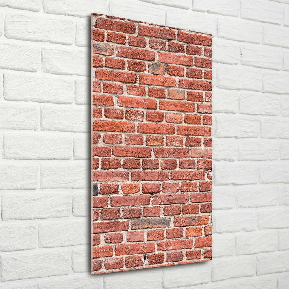 Printed glass wall art Brick wall