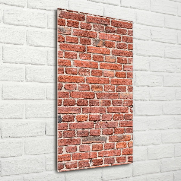 Printed glass wall art Brick wall